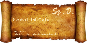 Szuhai Dávid névjegykártya